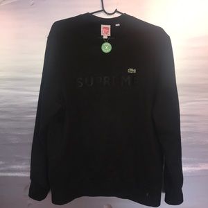 (Sold-220) Supreme LACOSTE crewneck black